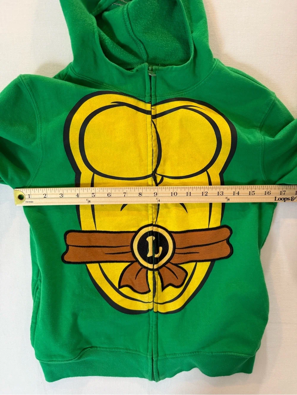 Nickelodeon Green Hooded Turtle Jacket with Blue Mask and Yellow Shell